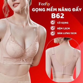 Áo Ngực Định Hình Feelsy B62 Có Gọng Nâng Đẩy Bản Lưng To Gọn Lưng Nách Chống Tràn