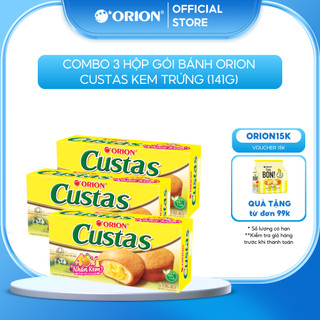 Combo 3 hộp bánh Orion Custas kem trứng