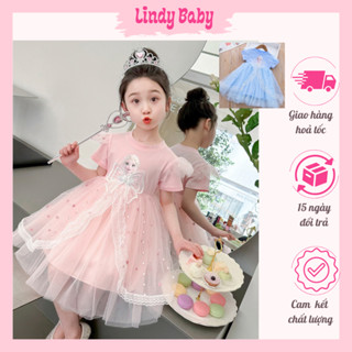 Váy công chúa Elsa mẫu mới 2024 cho bé gái, váy elsa, đầm elsa mùa hè cộc tay bé gái size 9-34kg