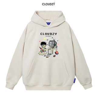 Áo hoodie nữ form rộng nam local brand unisex cặp đôi nỉ ngoại cotton có mũ xám  zip CLOUDZY GAMEBOY
