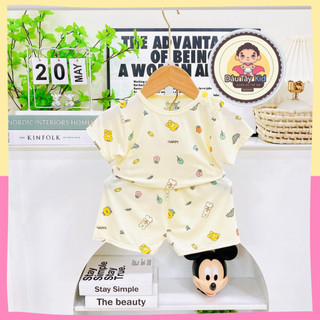Đồ bộ ở nhà hoạ tiết các chú gấu hổ xinh xắn Dâu Tây Kid, đồ bộ ở nhà size 6-16kg, DAUTAY09