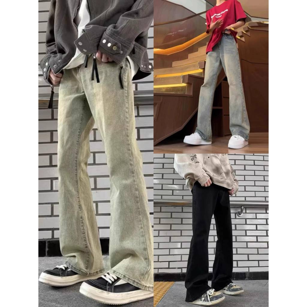 Quần jean nam ống loe - quần bò nam cao cấp thời trang - jean dày cá tính