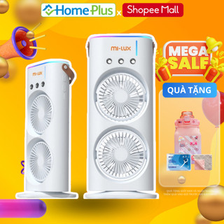 Quạt HOMEPLUS Điều Hòa Phun Sương Tích Điện MI-LUX A3 Plus, Quạt Hơi Nước Tích Hợp Đèn LED Với 2 Cánh Gió, Xoay 360