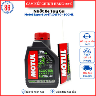 Combo nhớt xe tay ga Motul Expert Le tặng nhớt láp Motul