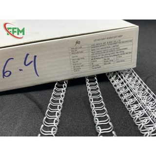 Lò Xo Gáy Xoắn Sắt Kép 6.4mm- Hộp 100 chiếc (Lò Xo Sắt Đóng Được 30 Tờ)