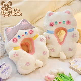Gối ngủ trưa hình mèo dễ thương văn phòng đa năng tựa lưng tựa cổ mềm mại êm ái chống mỏi cổ tiện lợi