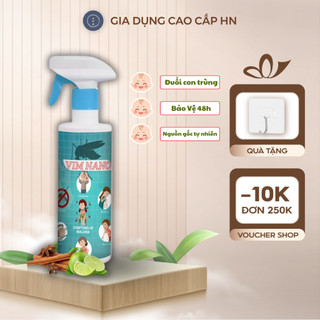Chai xịt đuổi muỗi côn trùng vimnano 500ml mùi hương thảo mộc xua đuổi muỗi gián côn trùng