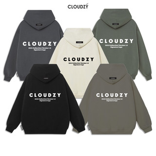 Áo hoodie nam nữ local brand unisex cặp đôi nỉ ngoại cotton form rộng có CLOUDZY SIGNATUTE LOGO V1