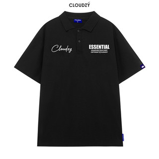 Áo thun POLO ES.SEN.TIAL CLOUDZY nam nữ phông có cổ local brand unisex đen trắng đẹp oversize