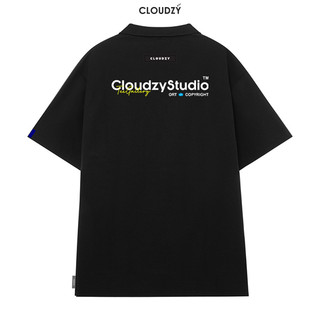 Áo thun polo nam nữ phông có cổ local brand unisex đen trắng đẹp oversize tay  POLO STUDIO CLOUDZY