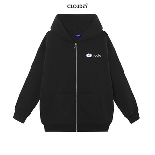 Áo khoác hoodie zip nam nữ local brand unisex cặp đôi nỉ ngoại cotton form rộng  CLOUDZY CLZ STUDIO