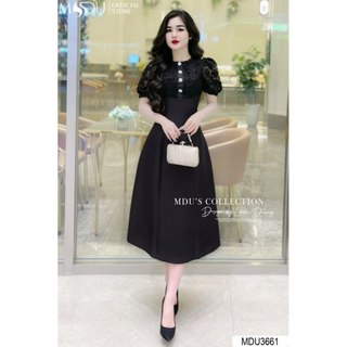  MDU3661 Váy thiết kế tiểu thư sang trọng, chất liệu Tacfa mềm mịn cao cấp, mềm mịn, không bị dặm ngứa