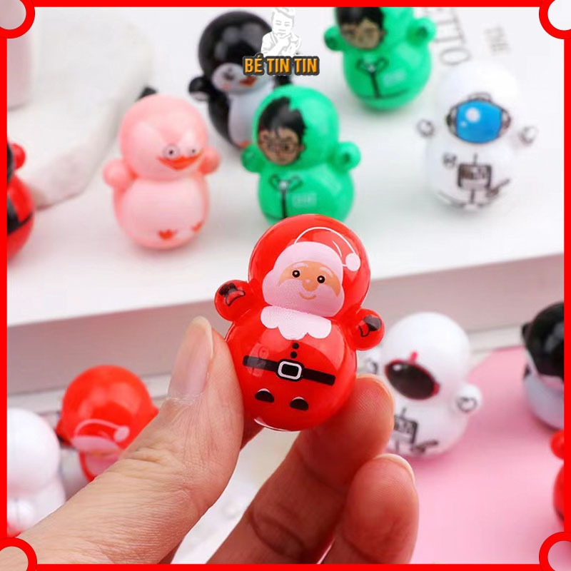 Combo Lật Đật Mini Phi Hành Gia Và Doremon Hello Kitty Ninja Squid Game Đồ Chơi Lật Đật Cho Bé.