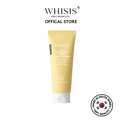 Sữa rửa mặt thuần chay cân bằng pH WHISIS So, PH balance vegan foam cleansing 150g