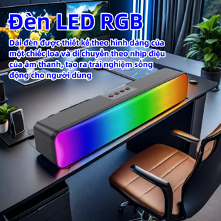  Loa Bluetooth công suất lớn âm thanh vòm 3D có đèn Led RGB 1600mAh theo nhạc Kết nối máy tính laptop pc điện thoại  ipad 