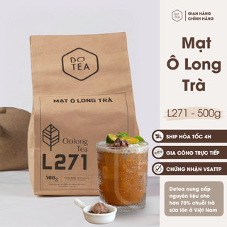 Mạt ô long trà L271 Dotea 500g thơm nồng tự nhiên mùi lửa sắc nước vàng trong nguyên liệu pha chế đậm vị thơm trà