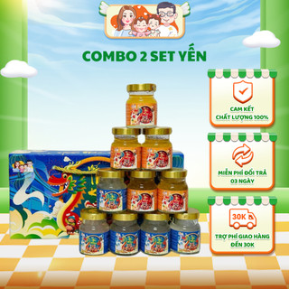  Combo 2 set yến   1 set 10 hộp   3 loại thành phần 35% dịch yến + tặng kèm 3 hũ rời- góc nhà kem 