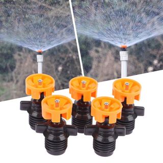 Vòi phun nước tưới cây - Mát mái bằng nhựa tự động xoay 360 độ -Béc phun mưa ren 21mm thân xoay, béc xoay 360 độ phun t