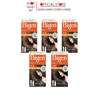 Thuốc nhuộm tóc phủ bạc thảo dược Bigen mẫu mới đủ màu Nội địa Nhật Bản