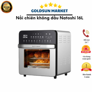 Nồi chiên không dầu Natoshi NS-02 dung tích 16L công suất 1800W công nghệ Nhật Bản màn hình cảm ứng