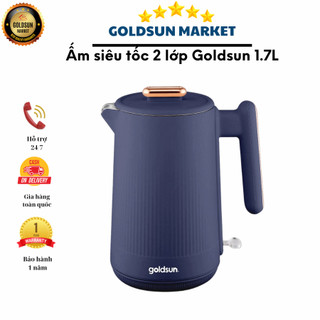Ấm siêu tốc 2 lớp Goldsun GKT2616 dung tích 1.7L đun siêu tốc, tự ngắt khi sôi 