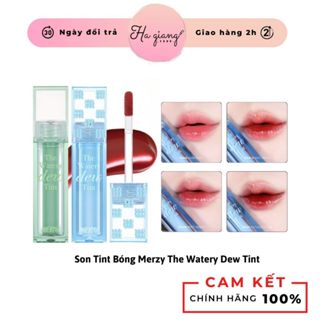 Son Tint Bóng Merzy The Watery Dew Tint - Vỏ Thạch Xanh Dương WD19, WD20, WD21, WD22, WD23 hiệu ứng son bóng, lâu trôi