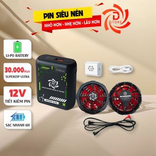Pin Quạt Điều Hòa lắp áo điều hòa Nhật Bản Dstore Bảo hành 12 tháng