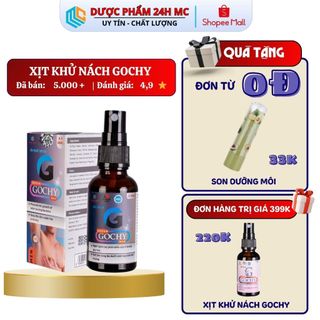 Xịt Khử Mùi Nách Gochy Nam  DƯỢC PHẨM 24H MC Giúp làm thơm, khử mùi hôi- Nữ (30ml)