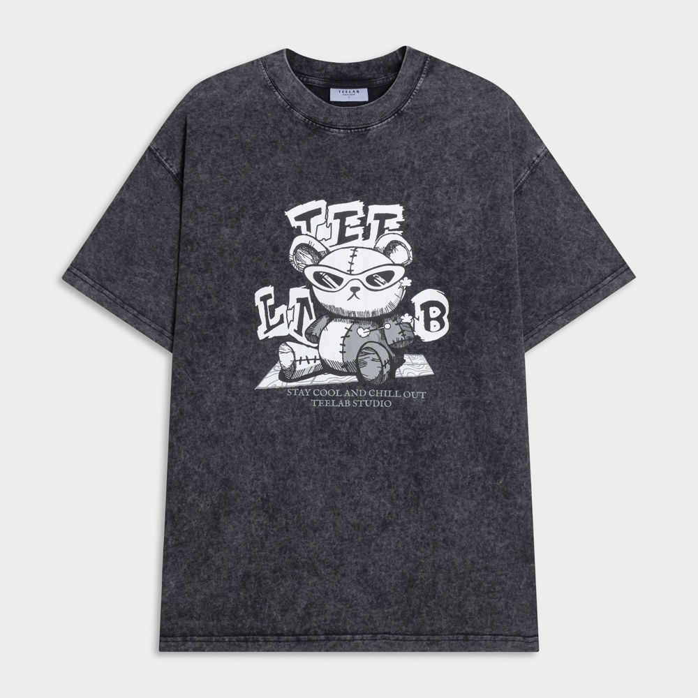 Teelab Alter Oversized Cotton Wash Bear Tee TS253