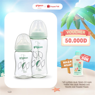 Bình sữa Pigeon Softouch T-Ester Plus – Chiếc lá 200ml/300ml