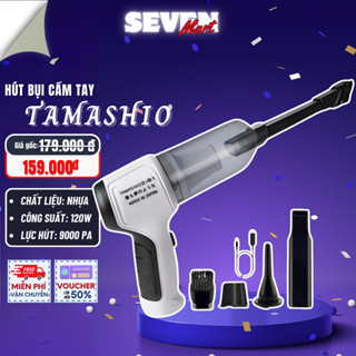 Máy Hút Bụi Cầm Tay Tamashio Không Dây 6 Đầu Hút, Máy Hút Bụi Ô Tô, Giường Nệm, Lông Chó Mèo