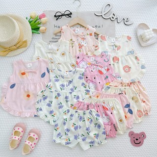 🌸🌸 Bộ Tole lanh mặc nhà bé gái - Đồ bộ xinh mặc nhà cho bé gái