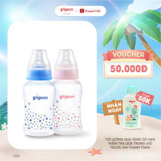 Bình Sữa PP Streamline Hình Ngôi Sao Hồng/Xanh Pigeon 150ml (S)
