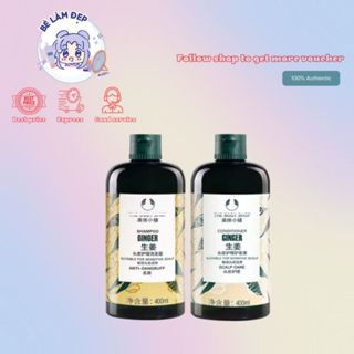 Combo Dầu gội và Dầu xả gừng giảm gàu The Body Shop Ginger Scalp Care Shampoo 400ml