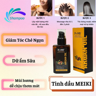 Tinh dầu dưỡng tóc Meiki argan oil 60ml serum dưỡng tóc uốn tóc xoăn phục hồi tóc
