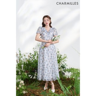 Đầm Charmilles hoa nhún cổ 24MD109BO