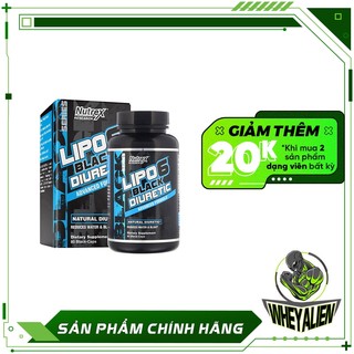 Thực Phẩm Bổ Sung Hỗ Trợ Giảm Mỡ Nutrex Lipo 6 Black Diuretic ( 80 viên)