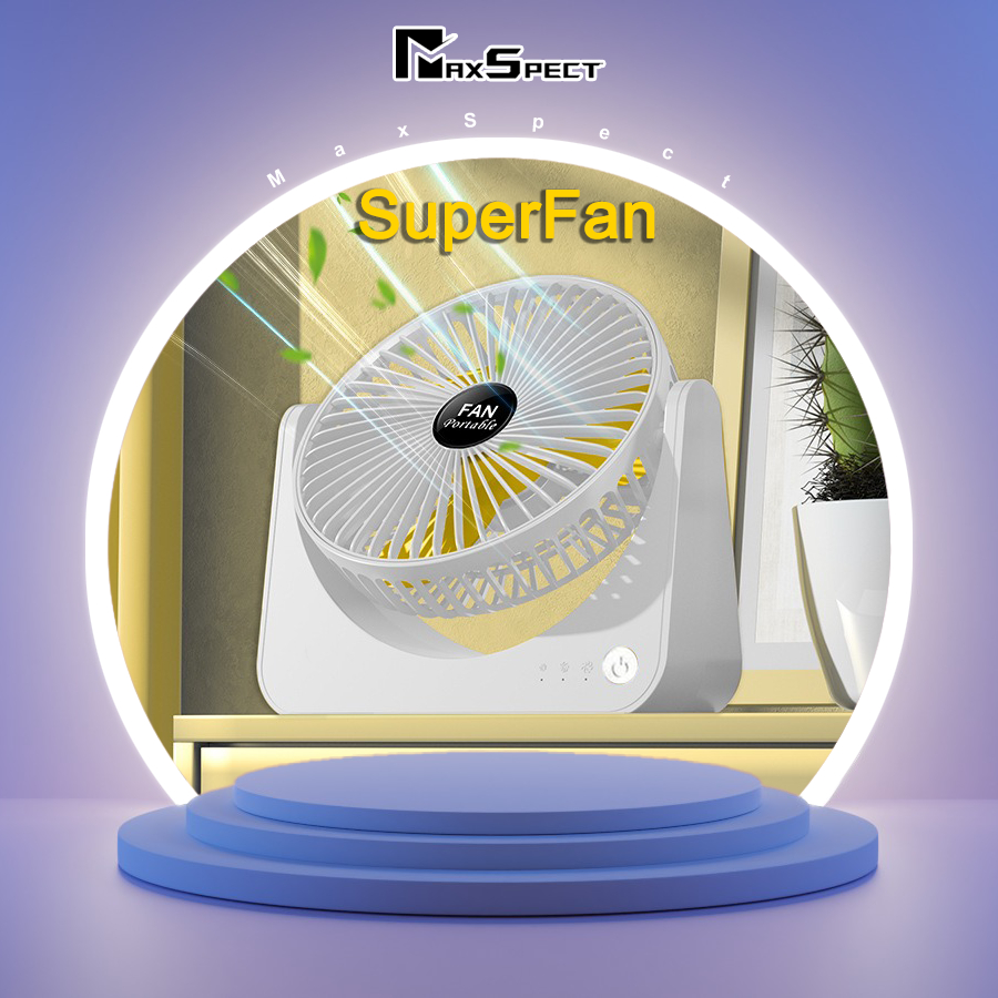 Quạt tích điện để bàn động cơ không chổi than MaxSpect - Bảo Hành 12 Tháng