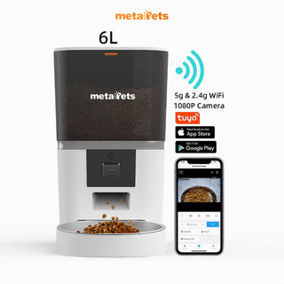 Máy Cho Ăn Tự Động Metapets 6L Điều Khiển Wifi Từ Xa Thông Minh Cho Thú Cưng