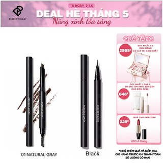 Bộ perfect diary gồm 1 chì kẻ mày đầu mảnh dễ vẽ và 1 bút kẻ mắt lâu trôi