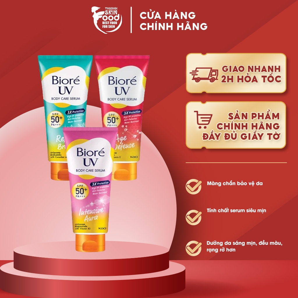 Tinh Chất Dưỡng Thể Chống Nắng, Kháng Bụi Bioré UV Anti-Pollution Body Care Serum 150ml