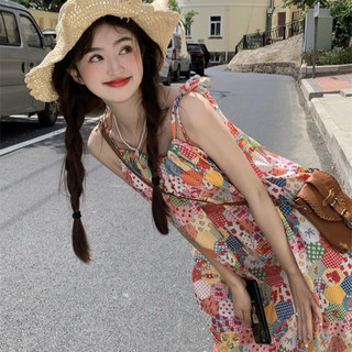  Đầm Hai Dây In Họa Tiết Hoa Hoạt Hình Phối Ren Phong Cách Dễ Thương Cute Cho Nữ Thời Trang Hot Mùa Hè 2024 80 