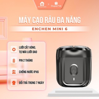 Máy cạo râu Enchen Mini 6, lưỡi dao kép siêu mỏng, chống nước IPX7 cạo khô & ướt, pin sử dụng đến 2 tháng