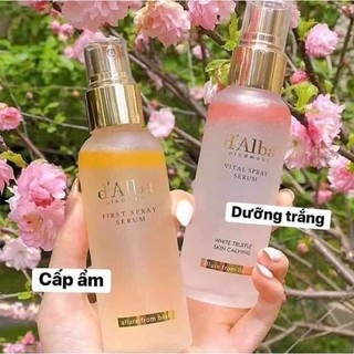 Xịt khoáng serum d'alba cấp ẩm, dưỡng da căng bóng