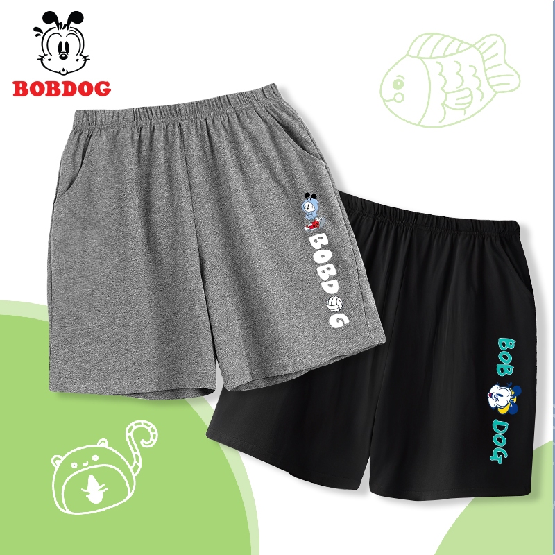 Quần đùi bé trai BOBDOG chất liệu cotton thoáng mát quần trẻ em in hình chữ bobdog cho bé