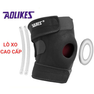Băng Đầu Gối Silicon Thể Thao, Bó gối bóng đá, cầu lông,Gym 4 lò xo ( 1 ĐÔI ) A-7618