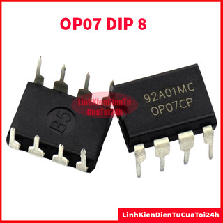 Ic chức năng opamp op07 chân cắm dip8