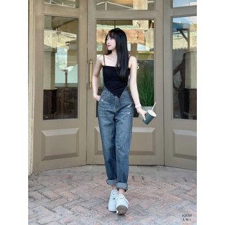 Quần jean baggy rách tưa túi chuẩn form chibest eqc127