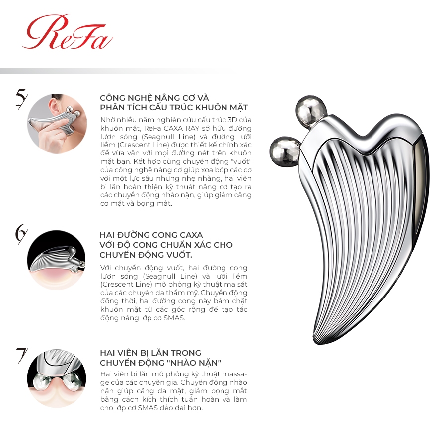 [ReFa x An Phương 10.03] ReFa CAXA RAY - Cây lăn massage đa dụng cao cấp, tạo đường cong cho khuôn m