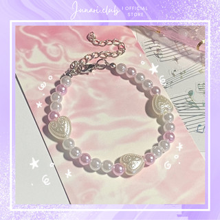 Vòng tay handmade Paper Heart Bracelet - Vòng tay trái tim giấy đính ngọc sang chảnh - Junari club
